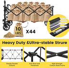 Sekey 300L Extended Collapsible Wagon, 660 lb Capacity, 48 in Long - Image 5