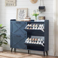 Barnyatoh Farmhouse Shoe Storage Cabinet,Shoe Organizer with 4 Flip Drawers by Barnyatoh