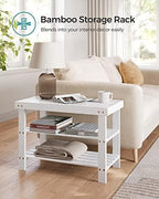 SONGMICS Shoe Rack Bench, 3-Tier Bamboo Entryway Bench, 27.6 Inches Width - Image 7