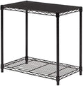 Amazon Basics 2-Shelf Stackable Storage, 13.3" D x 23.2" W x 22.2" H, Black by AmazonBasics