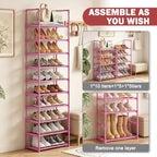 OYREL Metal Shoe Rack,Sturdy Stackable Shoes Organizer - Image 4