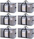 TAILI 6 Pack Silver Extra Large Moving Bags,Storage Bag with Visible Window by TAILI