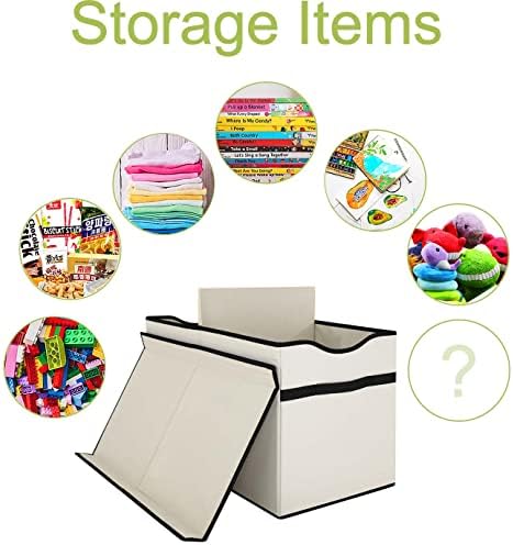 YOLOXO Toy Box Chest, Collapsible Sturdy Storage Bins with Lids, Extra Large Kids Toy Storage Organizer Boxes Bins Baskets for Kids, Boys, Girls, Nursery Room, Playroom, Closet (New Beige) - Image 4