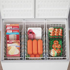 SANNO Chest Freezer Baskets, Deep Freezer Organizer Bins Sturdy Metal Wire Freezer Organizer for Home Kitchen, 17.5in - Image 4
