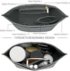 LOUKAYCCI Felt Purse Organizer Insert for Longchamp Le Pliage L Handbag Insert (Light Grey, Large) - Image 6