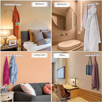 White Coat Rack Wall Mount – 17 Inch Stainless Steel Hook Rail with 6 Heavy Duty Double Coat Hooks – Wall Mounted Coat Hanger for Entryway, Bathroom, Bedroom, Towel, Hat Organizer - Image 6