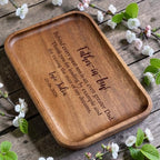 Custom Wooden Valet Tray for Father-in-Law, Personalized Engraved Wood Catchall Tray, Wedding Thank You Gift, Gift for Dad from Couple, Father in Law Wedding Gifts - Image 2