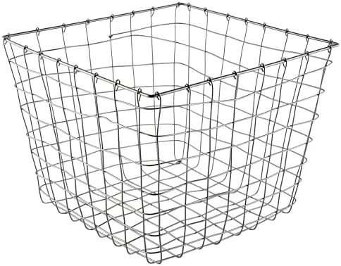 G.E.T. WB-304-MG Heavy Duty Iron Wire Utility Storage Bin/Basket, Square, 14" x 14" x 11" - Image 2
