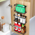 YIGII 3 Pack Adhesive Cabinet Door Organizer, Black Lid Organizer Inside Cabinet Door Storage, Slim Space Lid Holder Wall Mounted for Kitchen, Pantry, Bathroom by YIGII