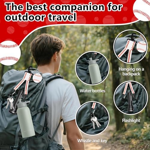 White Baseball Dugout Organizer Bat Rack Bag Hook for Fence Glove Clip Helmet Hanger Backpack Drinking Bottle Hook with Name Luggage Tag Baseball Team Gifts for Players Gear Coach Mom-2pcs - Image 6