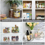 NOSTALGIQ Set Lazy Susan - Lazy Susan Organizer 2-Pack - Rotating Cabinet & Spice Rack, Clear - Image 5