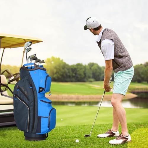 15 Way Golf Cart Bag with Organizer Top, Golf Club Cart Bag for Men - Image 7