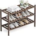 Dranixly Shoe Rack, 3-Tier Bamboo Stackable Shelf Storage Organizer, Stand for Closet, Entryway, Hallway, Bathroom and Living Room（Mocha） by Dranixly