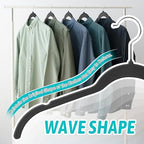 Sishynio Velvet Hangers 30 Pack, Non-Slip Slim Felt Clothes Hangers Black | Space-Saving Closet Organization; Flocked Surface; 360° Swivel Hooks; For Shirts, Coats, Dresses, Blouses - Image 4