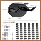 Niunuerga 48 Pack Adhesive Hat Hooks for Wall, Super Strong Hat Rack for Baseball Caps, Minimalist Hat Organizer Display for Home Decor, Hat Hangers Holder for Wall, Door, Closet, No Drilling (Black) - Image 4