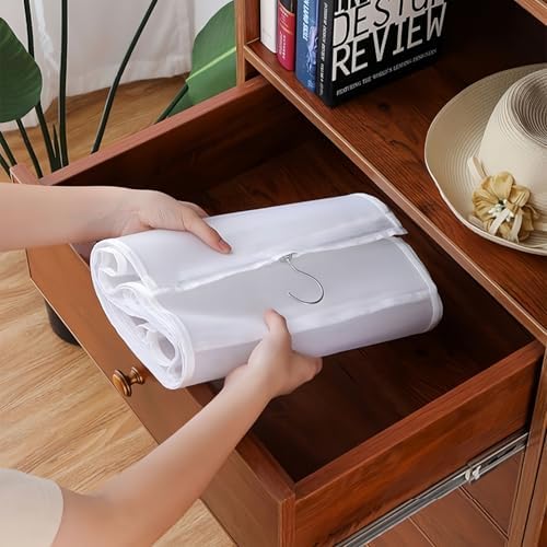 HAN SHENG 8-Pocket Clear Hanging Organizer, Handbag Storage, White, 2 Pack - Image 3