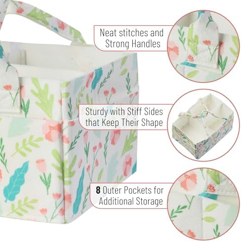 Mr. Pen- Baby Diaper Caddy Organizer, Blooming Palette - Image 3