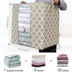 Storage Bags 4 Pack 100L Clothes Organization and Storage Containers | Large Blanket for Comforters,Bedding, Foldable Organizer with Reinforced Handle, Clear Window, Sturdy Zippers - Image 3