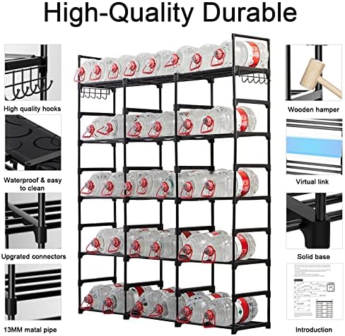 Mavivegue 9-Tier Metal Shoe Rack - Holds 50-55 Pairs, Tall Storage Shelf for Shoes, Boots, Entryway, Closet, Garage - Image 3