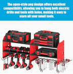 CCCEI Pack of 2 Modular Power Tools Organizer, Drills and Battery Storage Wall Mount, Garage Shop Organization, Anniversary, Birthday, Gifts for Men, Father, Red. - Image 4