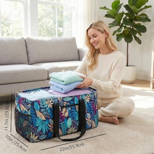Extra Large Utility Tote Bag - Reusable Grocery Bags Foldable Heavy Duty - Image 2