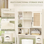 RUSTOWN Rattan Over The Toilet Storage Cabinet, Bathroom Storage Cabinet - Image 7