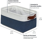OrganiHaus 12x8in Canvas Storage Baskets, 3 Pack - Fabric Bins for Shelves - Image 2