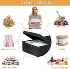 punemi 6 in Tall Stackable Under Bed Storage Containers, 3 Pack, Black | Drawer Organizers Box with Sturdy 3 Handles, Clothes Drawer Organizers, for Under Crib, Couch & Closet Storage - Image 4