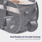 Collapsible Tear Proof Laundry Baskets with Dual Handles, Grey - Image 6