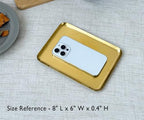 3 Pack Small Gold Tray, 8x6 Inch Stainless Steel Dish - Image 2