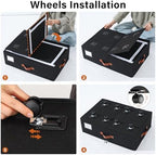 Freebat Under Bed Storage with Wheels 2 Pack, Underbed Container - Image 3