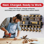 Power Tool Organizer Wall Mount with Power Strip, 4 Layers - Image 6