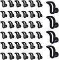 WARMBUY Velvet Cascading Hanger Connector Hooks Organizer, Black, 40 Pack by WARMBUY