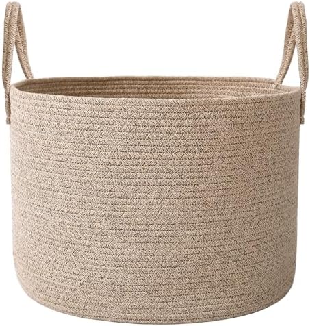 JMvicyroam 115L Extra Large Machine Washable Cotton Rope Blanket Basket by JMvicyroam