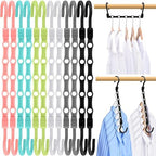 Closet Organizers and Storage, Magic Space Saving Hangers for 60 Heavy Clothes, College Dorm Room Essentials, Sturdy 360° Swivel Hooks Cascading Hanger, Bedroom Home Organization Essentials, 12 Pack by MSHALADE