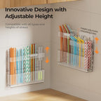 9.5" Acrylic Straw Holder for Cabinet Door with Height-Adjustable - Image 2