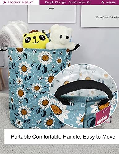 Sunflower Fabric Storage Bin Nursery Organizer Baske - Image 5