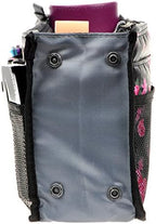 Vercord Purse Organizer Insert for Handbags Bag Organizers Inside Tote Pocketbook Women Nurse Nylon 13 Pockets Black Red Flower Medium - Image 5
