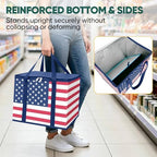 BALEINE 1PK Insulated Reusable Grocery Bag, Heavy Duty Shopping Tote - Image 3
