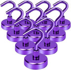 DIYMAG Magnetic Hooks 10pcs 30lbs Cruise Essentials 2026 Magnet Hook Purple by DIYMAG