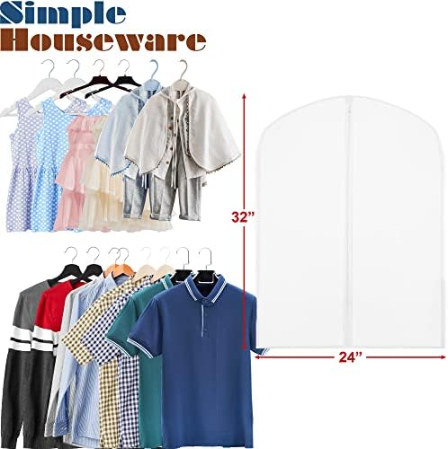 Simple Houseware 32-Inch Clear Garment Bags with Zipper, 10 Pack - Image 5