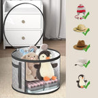 STARGAZ Hat Boxes For Women Storage - This Oversized Clear Hat Storage Bag can hold 9 hats,suitable for cowboy hats,suitable for travel and daily hat organizer for closet.(Pure Gray 1 Pack) - Image 6