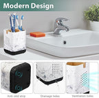 Boperzi Electric Toothbrush Holders for Bathroom Countertop, Detachable Toothbrush and Razor Holder Drainage for Shower, Kids Toothbrush and Toothpaste Holder, 3 Slots Bamboo Toothbrush Organizer - Image 4
