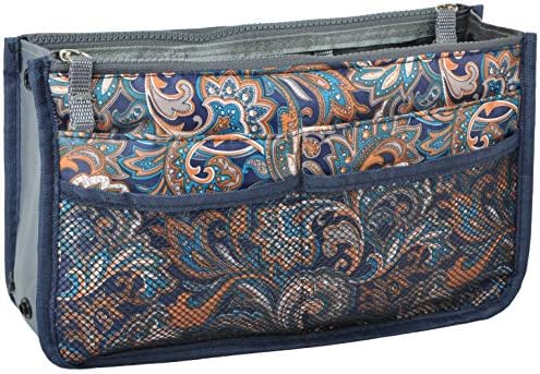 Vercord Purse Organizer Insert for Handbags Bag Organizers Inside Tote Pocketbook Women Nurse Nylon 13 Pockets Splash Wave Small by Vercord