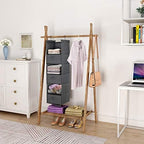 MAX Houser 6 Tier Shelf Hanging Closet Organizer, Closet Hanging Shelf with 2 Sturdy Hooks for Storage, Foldable (Grey-D3) | foldable lightweight fabric space-saving design for Bedroom, Closet Hanging Shelf for Storage with Removable Drawers - Image 6