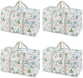 VENO 4 Pack Heavy Duty Moving Bags, Extra Large Storage Bags with Reinforced Handles & Strong Zippers, Foldable & Reusable Moving Box Alternative for Clothes & Dorm Storage by Veno