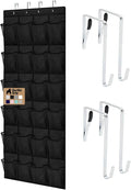 GORILLA GRIP Over the Door Shoe Organizer, 24 Large Pockets, Black | Breathable Mesh Pocket, Space Saving Hanging Storage Holder, Closet Rack Hanger for Shoes, Pantry and Bathroom Accessories by Unknown