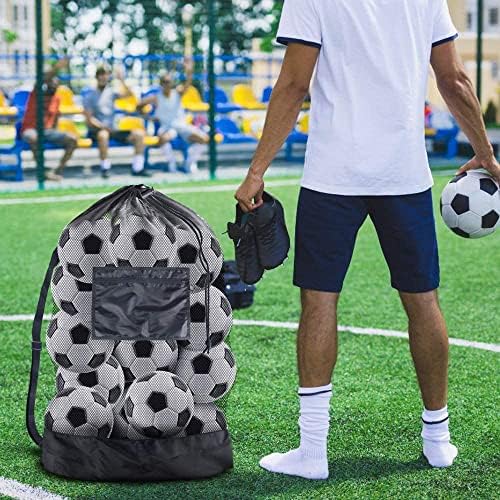 BROTOU Extra Large Mesh Ball Bag, Drawstring Socce Bag for Coach - Image 6