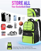 LOINTET Basketball Bag Backpack with Ball Holder Shoes Compartment, Large Basketball Accessories Sports Bag - Image 2