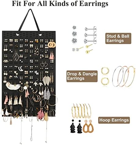 RESOVO Hanging Earrings Organizer & Holder, Wall Mount Earring Holder - Image 3